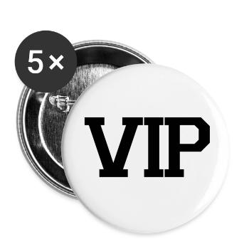 VIP - Buttons klein 25 mm (5er Pack) - Weiß - Vorne