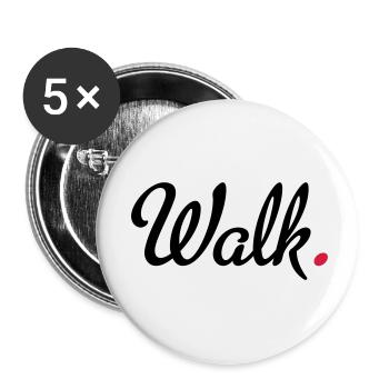 Nordic Walking - Buttons klein 25 mm (5er Pack) - Weiß - Vorne