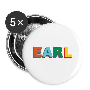 Earl x Golf - Lot de 5 petits badges (25 mm) - blanc - Devant