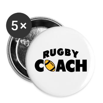 rugby coach - Buttons small 1''/25 mm (5-pack) - white - Front