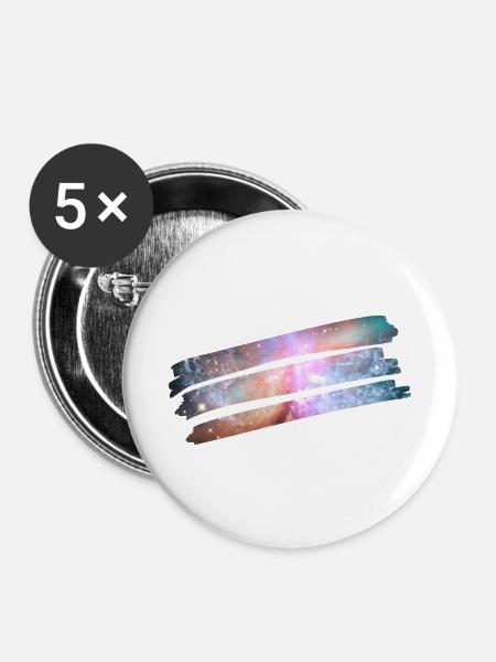 Cosmic Farbe - Buttons klein 25 mm (5er Pack) - Weiß