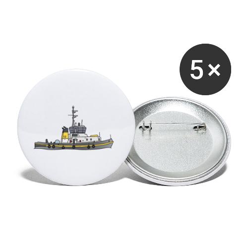 Schlepper Schleppschiff c - Buttons klein 25 mm (5er Pack)