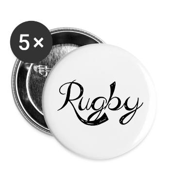 rugby 1 - Buttons small 1''/25 mm (5-pack) - white - Front