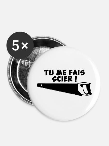 Sie machen mich sah - Buttons klein 25 mm (5er Pack) - Weiß