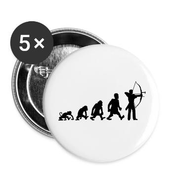 Bogenschießen - Buttons klein 25 mm (5er Pack) - Weiß - Vorne