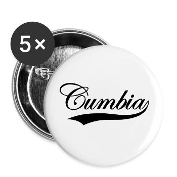cumbia - Latin from Colombia - Buttons small 1''/25 mm (5-pack) - white - Front