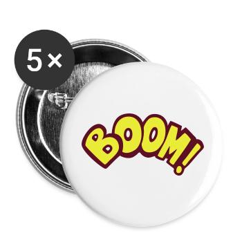 boom geek gamer fun quote gaming comics - Buttons small 1''/25 mm (5-pack) - white - Front