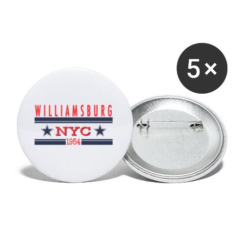 Williamsburg Hipster - Buttons klein 25 mm (5er Pack)