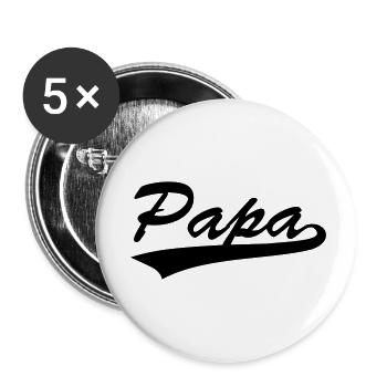 enceinte / / Papa 20xx / / surprise pour papa - Lot de 5 petits badges (25 mm) - blanc - Devant