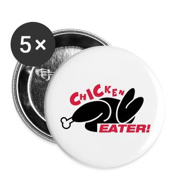 chicken_eater_gi2 - Lot de 5 petits badges (25 mm) - blanc - Devant