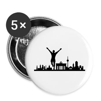 Berlin Jogger - Buttons klein 25 mm (5er Pack) - Weiß - Vorne