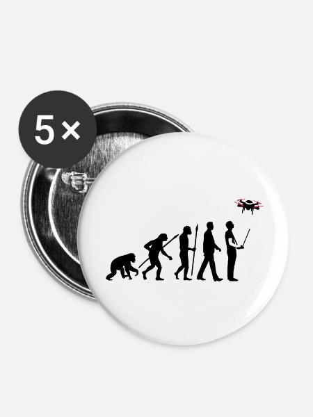 Evolution Modellflieger Drohne 4 Propeller - Buttons klein 25 mm (5er Pack) - Weiß