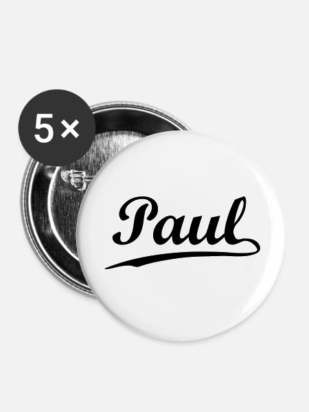 paul - Buttons klein 25 mm (5er Pack) - Weiß
