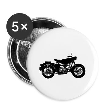 motorcycle - Buttons small 1''/25 mm (5-pack) - white - Front
