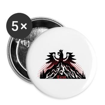Tirol - Buttons klein 25 mm (5er Pack) - Weiß - Vorne