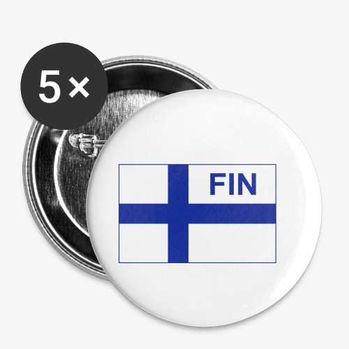 Finnish Tactical Flag FINLAND - Soumi - FIN - Små knappar 25 mm (5-pack)