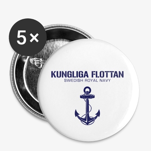Kungliga Flottan - Swedish Royal Navy - ankare - Små knappar 25 mm (5-pack)