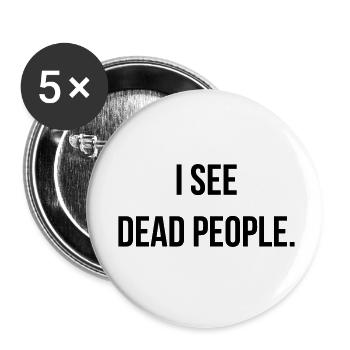Cinéma / Citation / Série télé / Geek - Lot de 5 petits badges (25 mm) - blanc - Devant