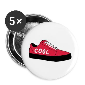 sneaker__cool - Buttons small 1''/25 mm (5-pack) - white - Front