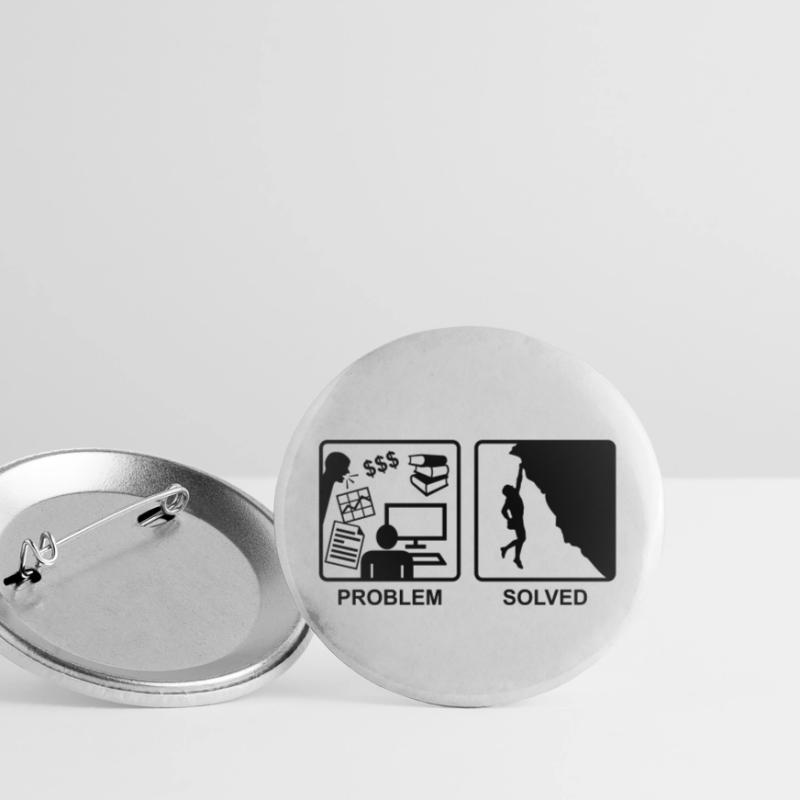 Climbing solves problems Buttons small 1''/25 mm (5-pack)