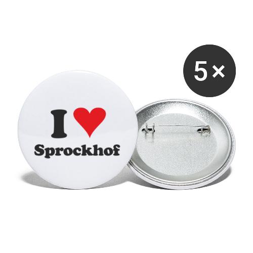 I Love Sprockhof - Buttons klein 25 mm (5er Pack)