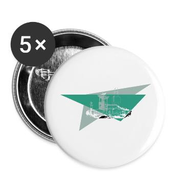 Schneeberg Fichtelhills in the Fichtel Mountains - Buttons small 1''/25 mm (5-pack) - white - Front