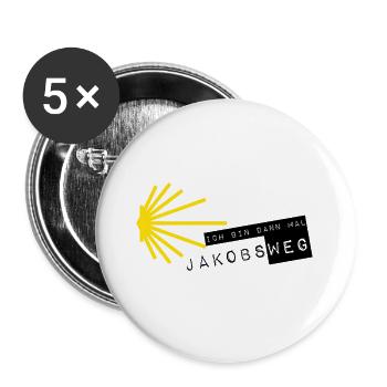 Ich bin dann mal weg - Buttons klein 25 mm (5er Pack) - Weiß - Vorne