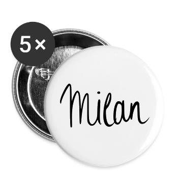 Milan - Buttons small 1''/25 mm (5-pack) - white - Front