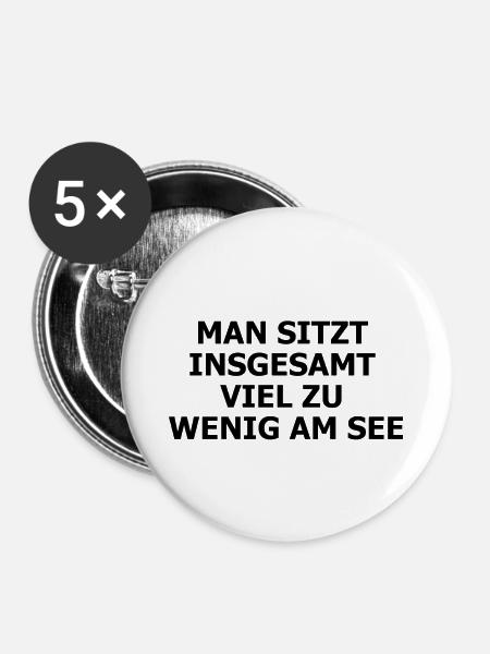 AM SEE - Buttons klein 25 mm (5er Pack) - Weiß