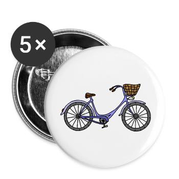 Fahrrad - Buttons klein 25 mm (5er Pack) - Weiß - Vorne