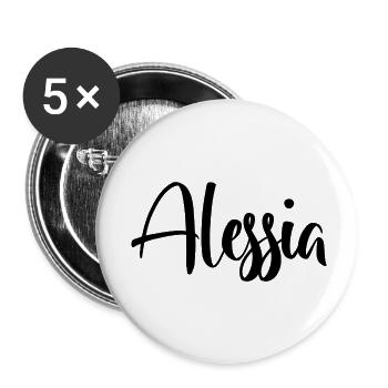 Alessia - Buttons klein 25 mm (5er Pack) - Weiß - Vorne