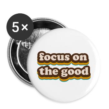 focus on the good - Buttons small 1''/25 mm (5-pack) - white - Front