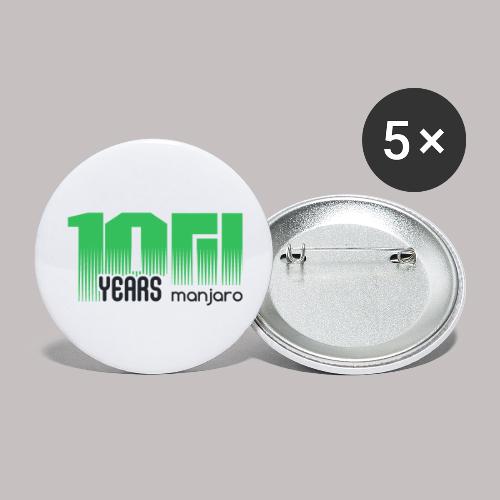 10 years Manjaro black - Buttons small 1''/25 mm (5-pack)