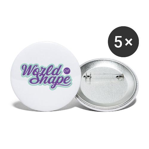 World of Shape logo - Små knappar 25 mm (5-pack)