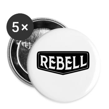 rebel dieb rowdy rebell bandit hustler gang crime - Buttons small 1''/25 mm (5-pack) - white - Front