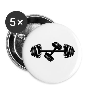 Weights dumbbell discs dumbbell 2 - Buttons small 1''/25 mm (5-pack) - white - Front
