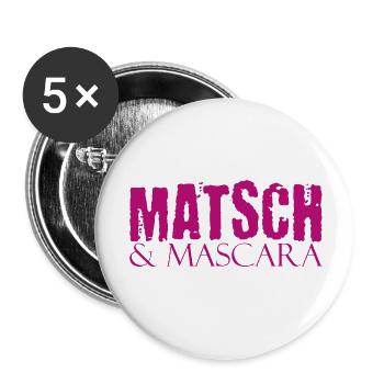 Muddy run shirt mud Matsch Laufshirt Team Mascara - Buttons klein 25 mm (5er Pack) - Weiß - Vorne