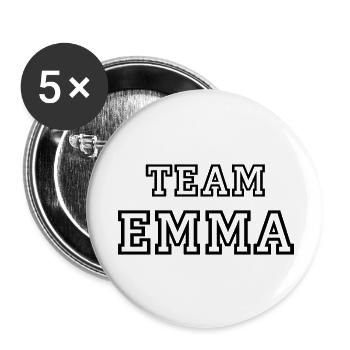 TEAM EMMA Dog Name Hünding TeamTricot - Buttons small 1''/25 mm (5-pack) - white - Front