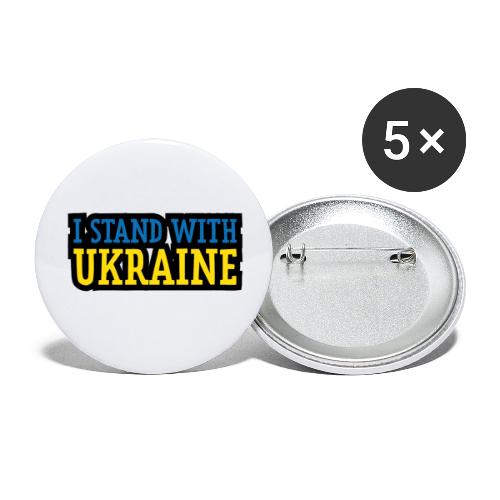 standwithukraineblack - Buttons small 1''/25 mm (5-pack)