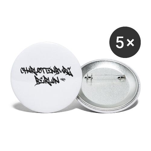charlottenburg black - Buttons klein 25 mm (5er Pack)