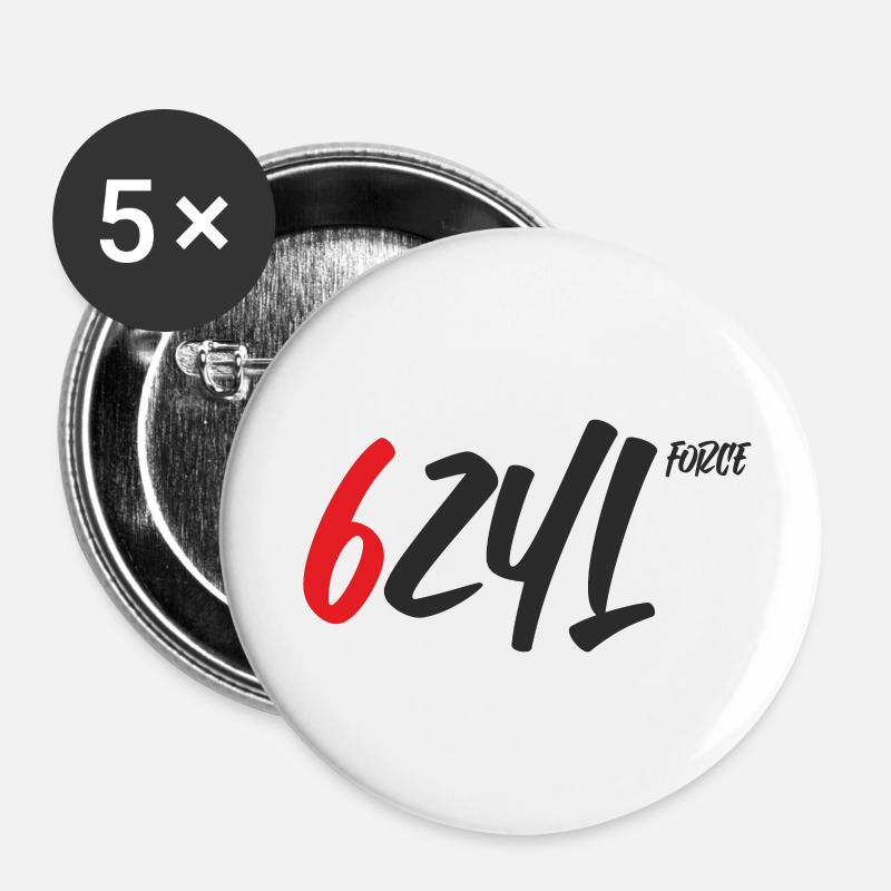 6ZYL Force - Buttons small 1''/25 mm (5-pack) - white