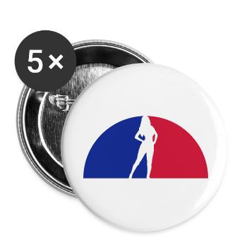 Sonnenuntergang Frau Sexy - Buttons klein 25 mm (5er Pack) - Weiß - Vorne