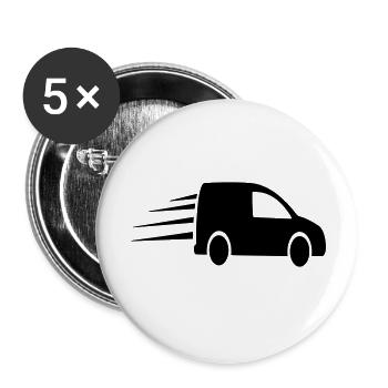 Order a car bestelingen - Buttons small 1''/25 mm (5-pack) - white - Front