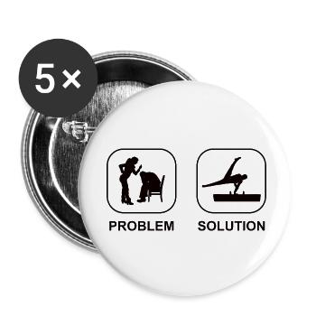 Gymnastics Floor Gymnastics Gymnastics Gymnastics Gymnastics Gymnastics - Buttons small 1''/25 mm (5-pack) - white - Front