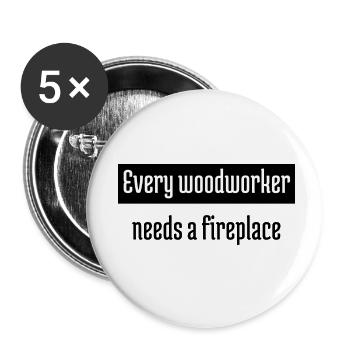 casque de sécurité plombier arboriculture - Lot de 5 petits badges (25 mm) - blanc - Devant