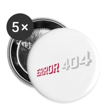 Error 404 Nerd Computer - Buttons small 1''/25 mm (5-pack) - white - Front