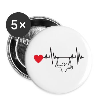 Gymnastics Gymnastics Floor Gymnastics Turnverein Turner - Buttons small 1''/25 mm (5-pack) - white - Front