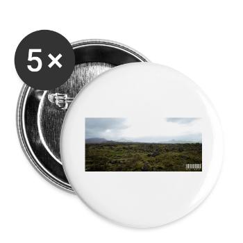 Mousse - Lot de 5 petits badges (25 mm) - blanc - Devant