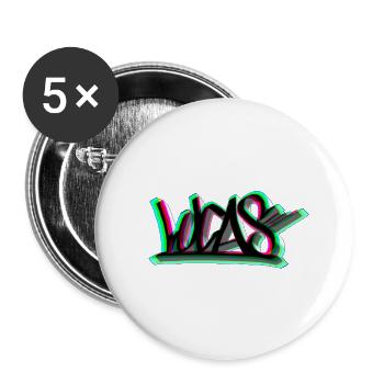 LUCAS - Buttons klein 25 mm (5er Pack) - Weiß - Vorne