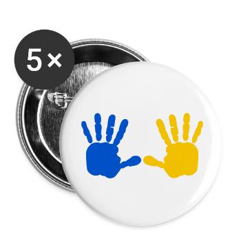 Ukraine - Lot de 5 petits badges (25 mm) - blanc - Devant